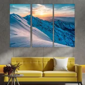 Изгрев над снежни върхове - картина пано за стена - Thumbnail 2