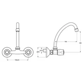 Стенен смесител за баня Искър VIDIMA - Thumbnail 2