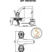 Стоящ смесител за мивка "КУИК" - INTERCERAMIC - Thumbnail 2
