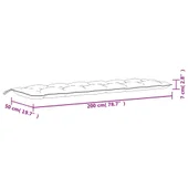 Възглавница за градинска пейка тюркоаз 200x50x7 см текстил - VL361658 - Thumbnail 7