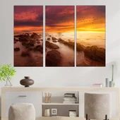 Птици и огено небе - картина пано за стена - Thumbnail 2