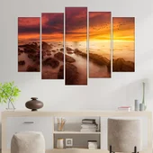 Птици и огено небе - картина пано за стена - Thumbnail 3