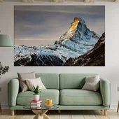 Матерхорн огрят от слънцето - картина пано за стена - Thumbnail 1