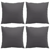 Възглавници за диван 4 бр антрацит 60x60 см текстил - Thumbnail 4