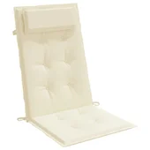 Възглавници за столове с облегалка 2 бр кремави Оксфорд плат - VL361880 - Thumbnail 5