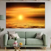 Залез над спокойни води - картина пано за стена - Thumbnail 1