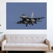 Боен изтребител в полет  - картина пано за стена - Thumbnail 1