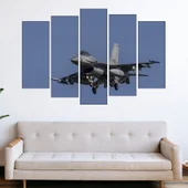 Боен изтребител в полет  - картина пано за стена - Thumbnail 3
