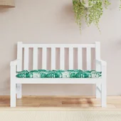 Възглавница за градинска пейка с листа 120x50x7 см оксфорд плат - VL378951 - Thumbnail 1