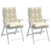 Възглавници за стол ниска облегалка 2 бр кремави Оксфорд плат - VL377677 - Thumbnail 4