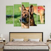 Портрет на немска овчарка  - картина пано за стена - Thumbnail 3