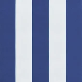 Възглавница за градинска пейка синьо/бяло райе 120x50x7 см плат - VL361595 - Thumbnail 6