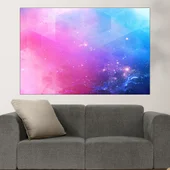 Абстрактен фон в синьо и розово  - картина пано за стена - Thumbnail 1