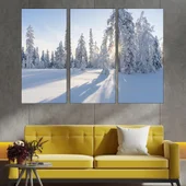 Снежна горска поляна - картина пано за стена - Thumbnail 2