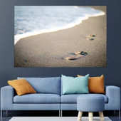 Стъпки в пясъка - картина пано за стена - Thumbnail 1