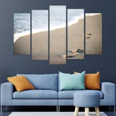 Стъпки в пясъка - картина пано за стена - Thumbnail 3