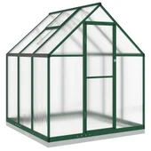 Оранжерия - поликарбонат - стоманена основа - 169x169x202 см - Thumbnail 1