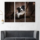 Портрет на черно -бяло куче - картина пано за стена - Thumbnail 2