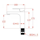 Стоящ смесител за баня Ясмина BS полиран мат INTER CERAMIC - Thumbnail 3