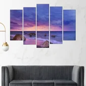 Залез над самотан плаж - картина пано за стена - Thumbnail 3