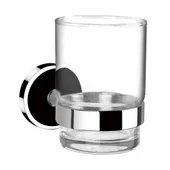 Поставка за четки за зъби Елла хром и черно INTER CERAMIC - Thumbnail 1