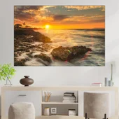 Красив залез над океана - картина пано за стена - Thumbnail 1
