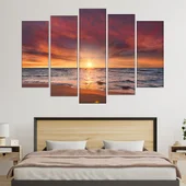 Красив залез над море в Исландия - картина пано за стена - Thumbnail 3