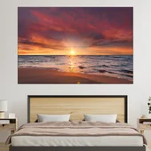 Красив залез над море в Исландия - картина пано за стена - Thumbnail 1