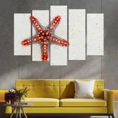Морска звезда на пясъка - картина пано за стена - Thumbnail 3