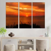 Морски залез - картина пано за стена - Thumbnail 2