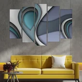 Абстрактен фон в сиво - картина пано за стена - Thumbnail 3