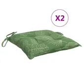 Възглавници за столове, 2 бр, на листа, 50x50x7 см, плат - VL361555 - Thumbnail 2