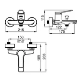 Смесител за вана/душ Greos FAYANS - Thumbnail 2