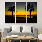 Палми по зелез слънце - картина пано за стена - Thumbnail 2
