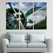Витло на класически самолет - картина пано за стена - Thumbnail 2