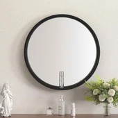 Oгледало за баня ∅60 см Черен мат - INTER CERAMIC - Thumbnail 2