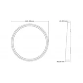 Oгледало за баня ∅60 см Черен мат - INTER CERAMIC - Thumbnail 7