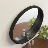 Oгледало за баня ∅60 см Черен мат - INTER CERAMIC - Thumbnail 4