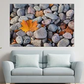 Жълти листа и камъни - картина пано за стена - Thumbnail 1
