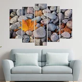 Жълти листа и камъни - картина пано за стена - Thumbnail 3