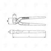 Арматурни клещи 250мм E36-54 CETA-FORM - Thumbnail 2