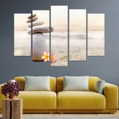 Баланс от камъни и цвете - картина пано за стена - Thumbnail 3