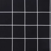 Възглавница за градинска пейка черно каре 200x50x4 см текстил - VL361202 - Thumbnail 6