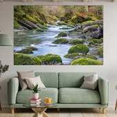 Малка рекичка в гората - картина пано за стена - Thumbnail 1