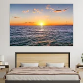 Залез над водата в Шотландия - картина пано за стена - Thumbnail 1