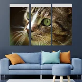 Близък кадър на котка - картина пано за стена - Thumbnail 2
