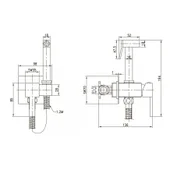 Смесител за вграждане за биде сив ICF 3313GG INTER CERAMIC - Thumbnail 3