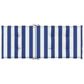 Възглавници за стол с облегалка 2 бр синьо-бяло райе текстил - VL361253 - Thumbnail 7