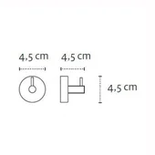 Закачалка за баня Moderno Черен мат KAPITAN - Thumbnail 3