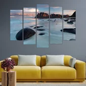 Залез над норвежко море - картина пано за стена - Thumbnail 3